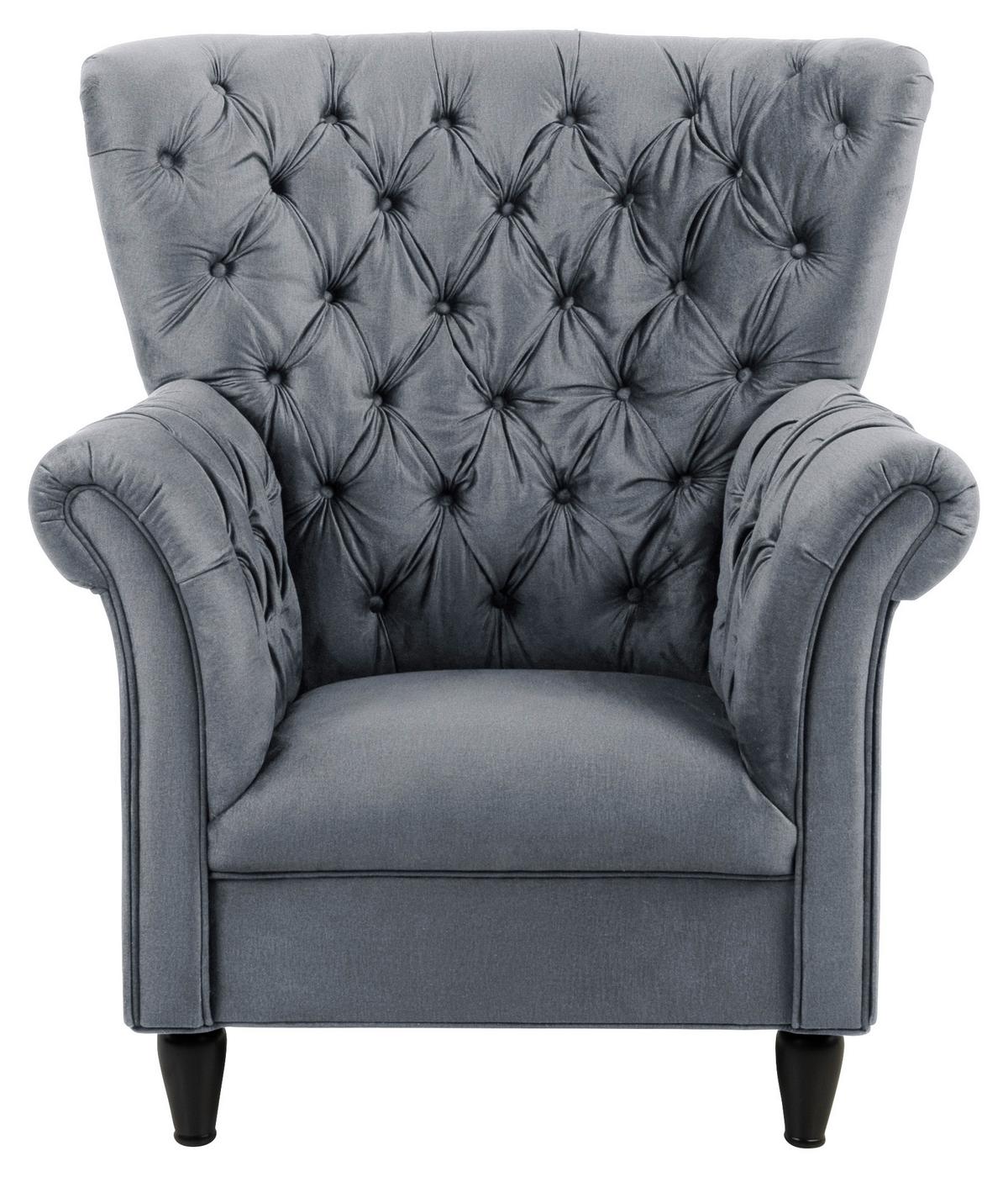 Fotelja Cupido - siva/crna, Design, tekstil/drvo (96/112/86cm) - Mömax