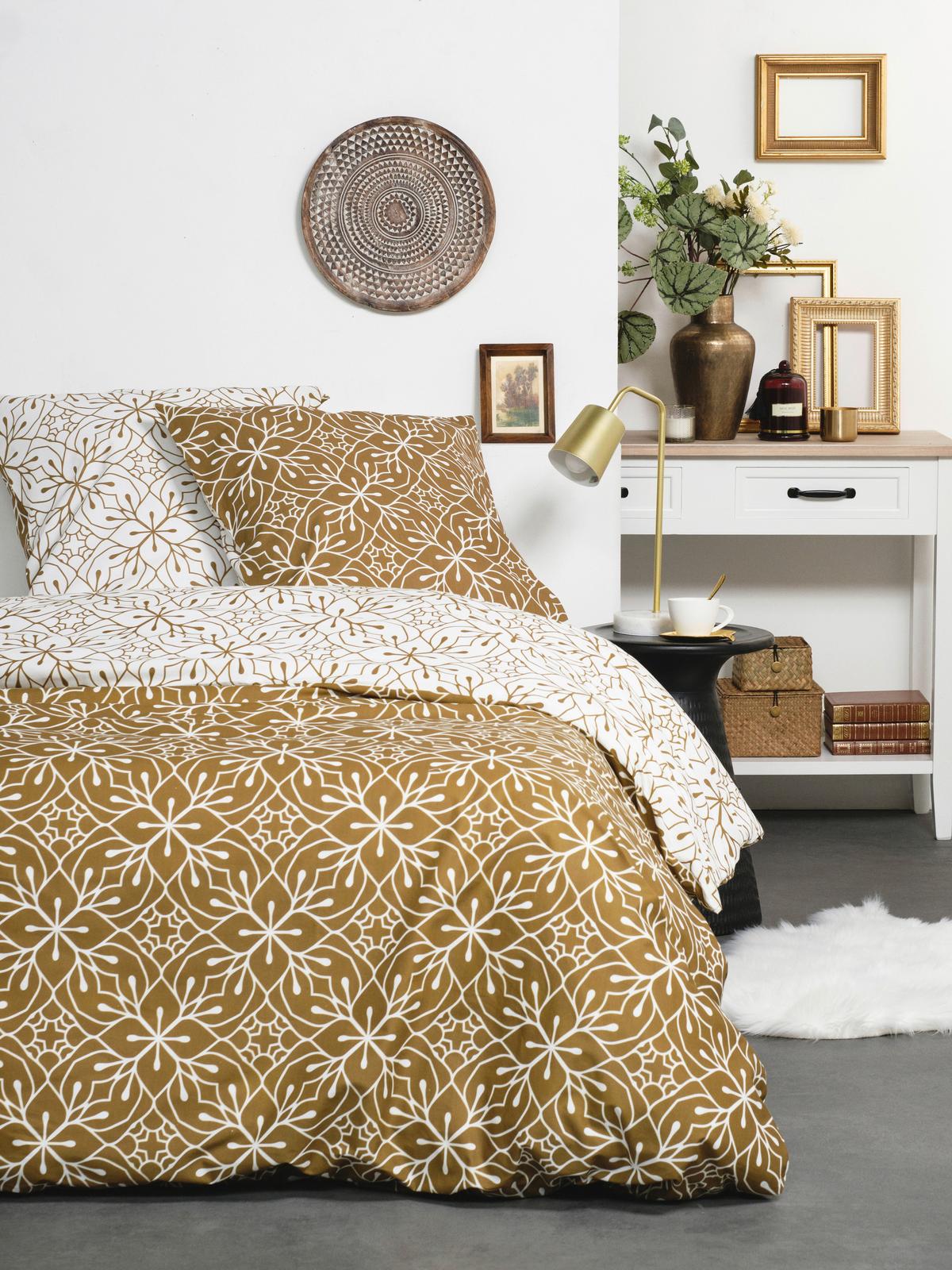 WENDEBETTWÄSCHESET RICARDA XXL - Weiss/Gelb, Natur, Textil (200/210cm)