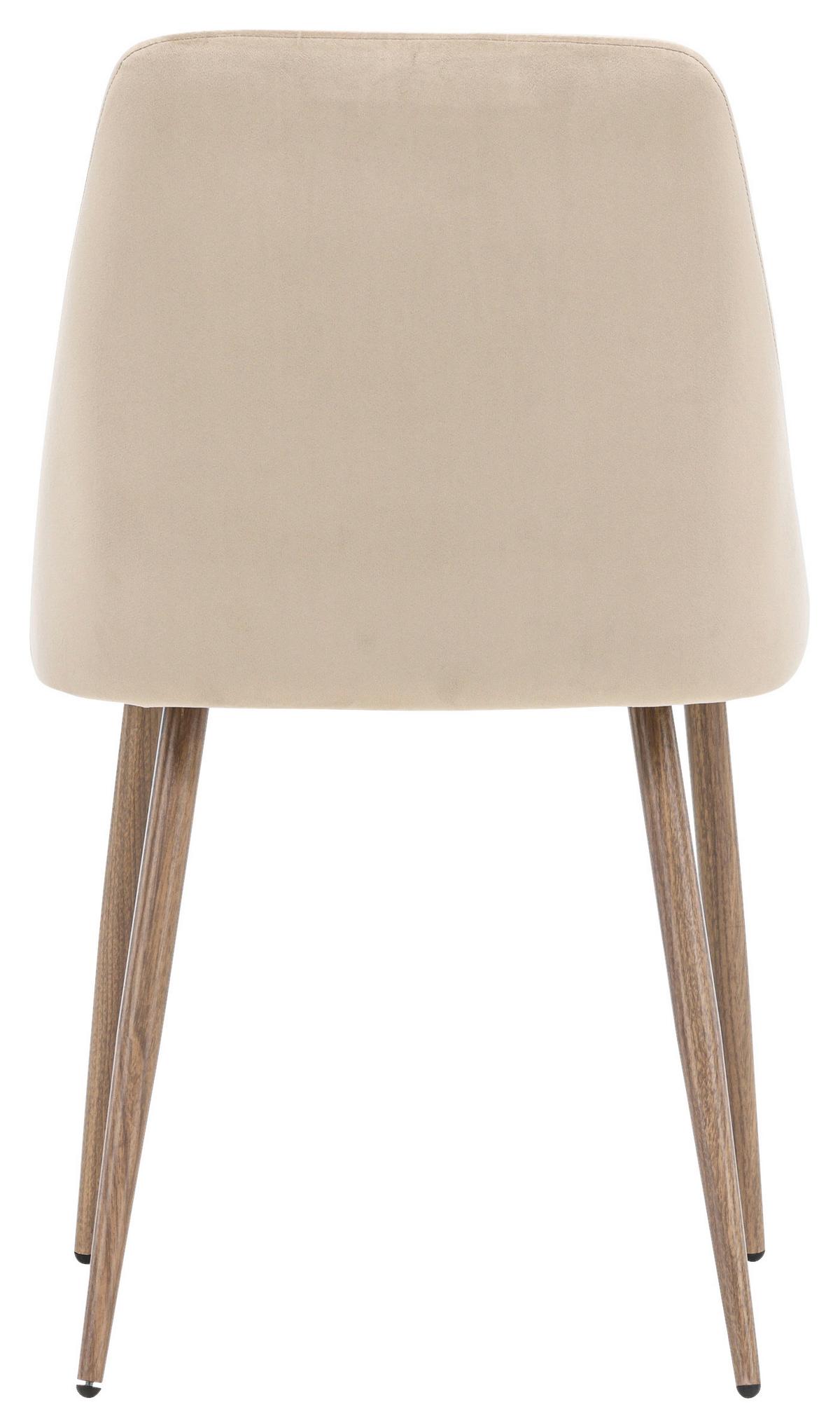 STUHL-SET NIGHT - Beige/Braun, Design, Textil/Metall (49/87/56cm) - Livetastic