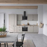 Küchenblock Cascada High m. Geräten Grau - Eiche dunkel/Schwarz, MODERN, Holzwerkstoff/Metall (330cm) - Nobilia