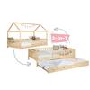 Raztegljiva Postelja Duo, 90x200, Naravne Barve - naravne barve, Moderno, tekstil/les (90/200cm) - MID.YOU