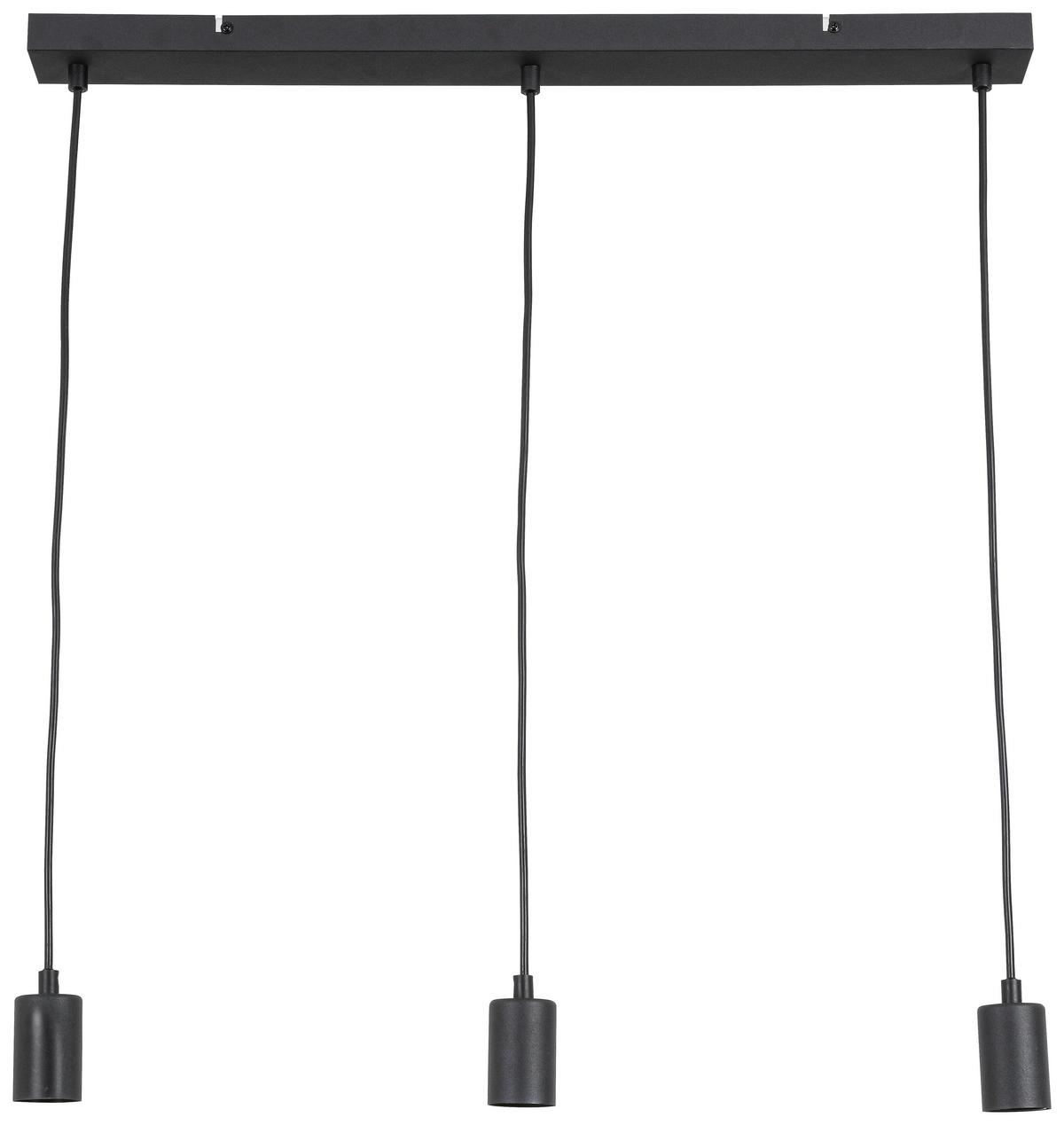 LED Függőlámpa Jom - fekete/borostyánszínű, Modern, műanyag/Üveg (79/19/120cm) - Mömax