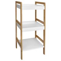 Etajeră LIANE 1 - alb/culoare natur, Modern, materiale naturale/material pe bază de lemn (36/80/33cm) - Based