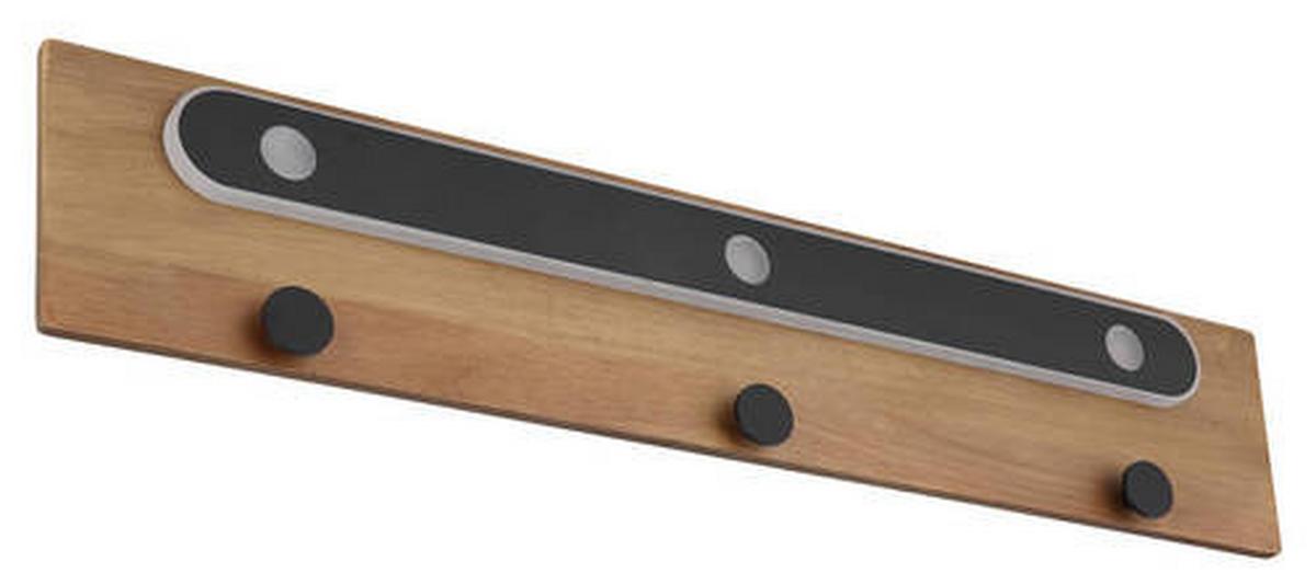 LED-Wandleuchte Chasey Opal/Schwarz/Dunkelbraun - Dunkelbraun/Opal, Natur, Holz/Kunststoff (65/4,8/13cm) - Globo
