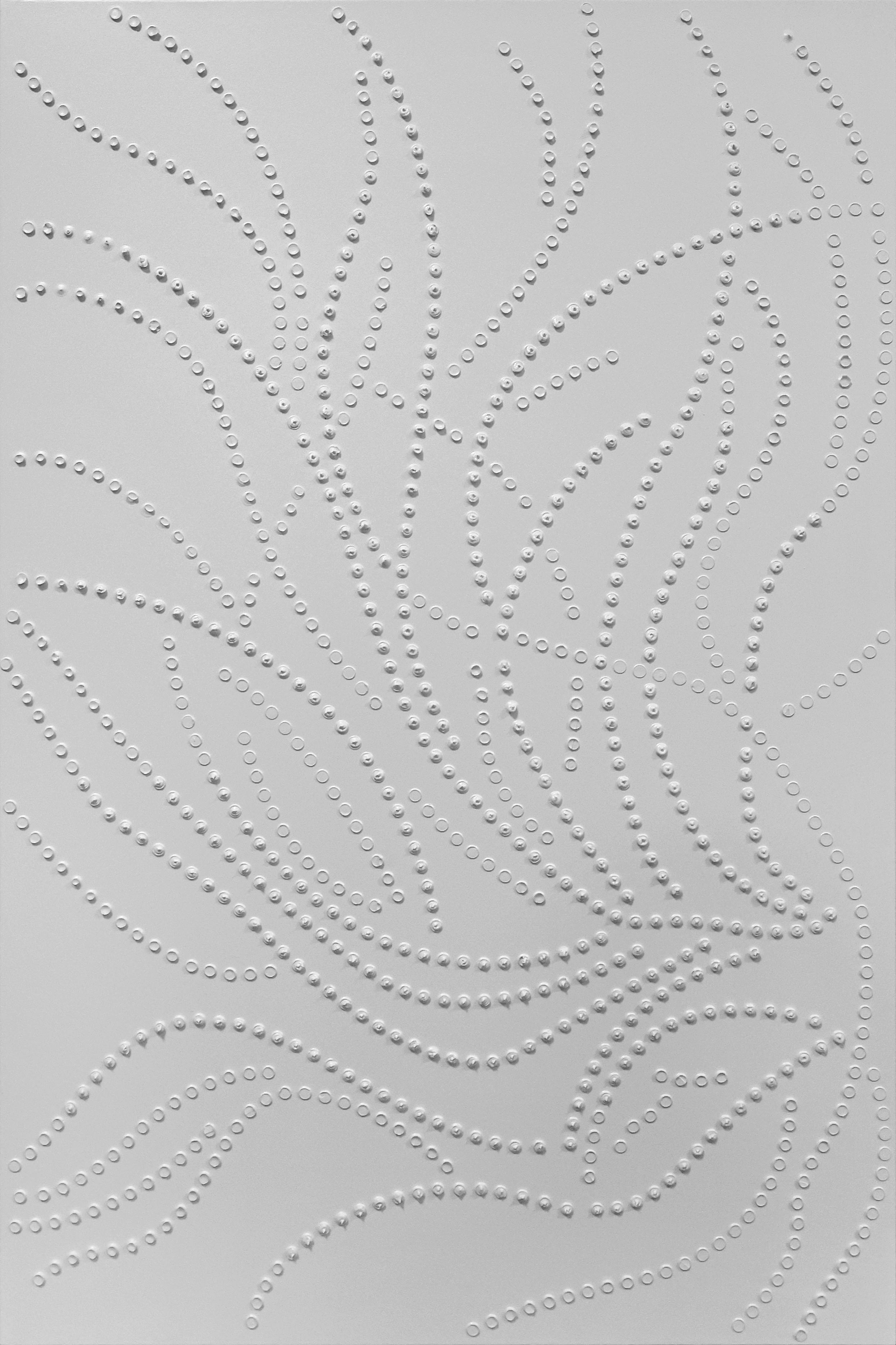 Leinwandbild Pearl Chain Weiss ca. 60x90cm - Weiss, Modern, Holz/Textil (60/90cm) - Mömax