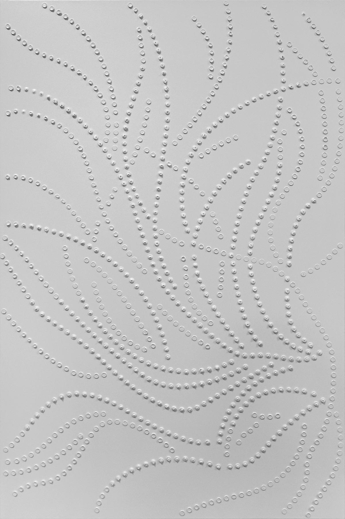 Leinwandbild Pearl Chain Weiss ca. 60x90cm - Weiss, Modern, Holz/Textil (60/90cm) - Mömax