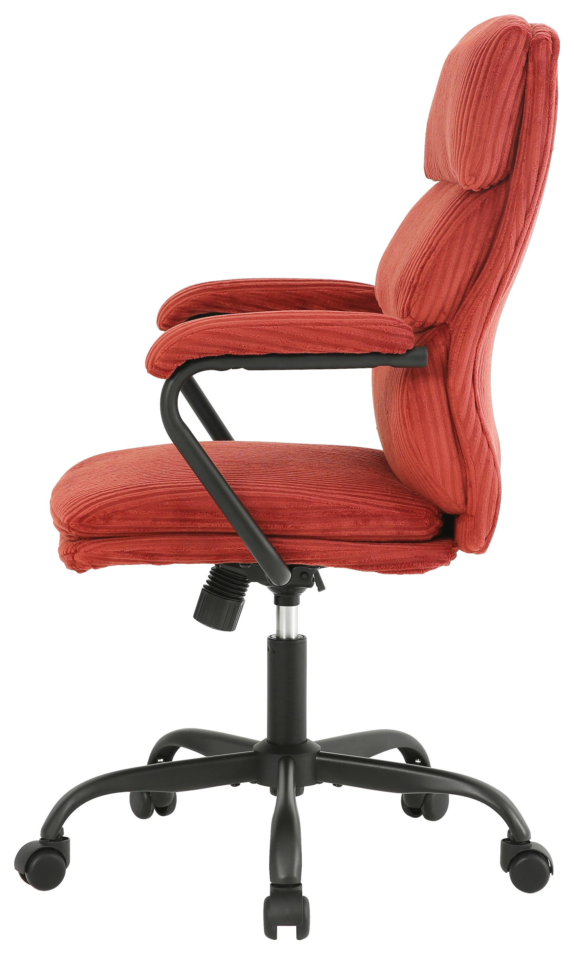 SNURRSTOL MANHATTAN 2 - röd/svart, Modern, metall/trä (58/102-112/64,5cm) - Mömax
