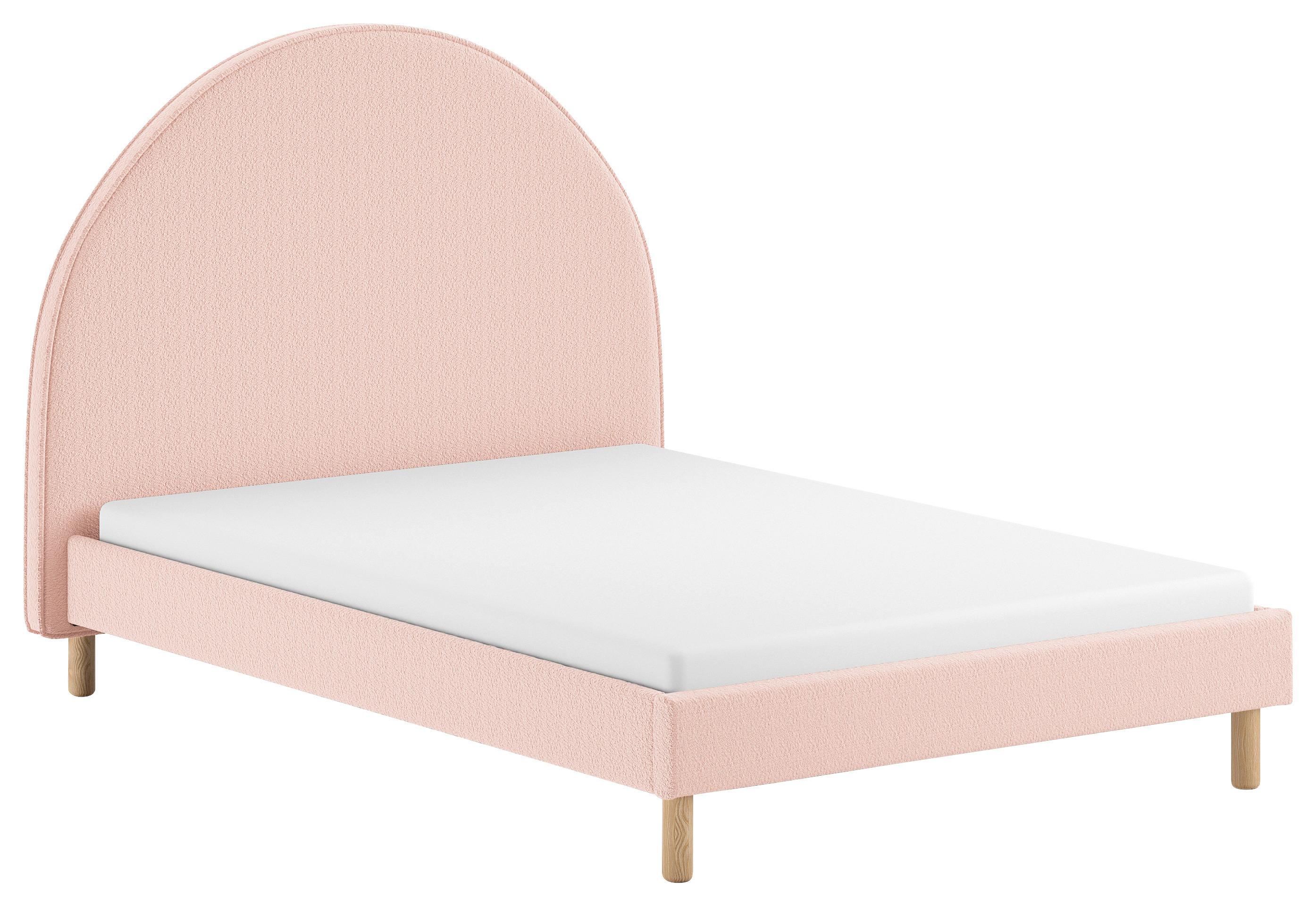 Kinder-/Juniorbett Moon ca. 140x200 cm Rosa - Naturfarben/Rosa, ROMANTIK / LANDHAUS, Holz/Textil (140/200cm) - MID.YOU