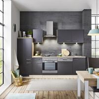 Kuhinjski Blok Brez Aparatov Milano, Antracit, Hrast - barve hrasta/antracit, Moderno, leseni material (270cm)