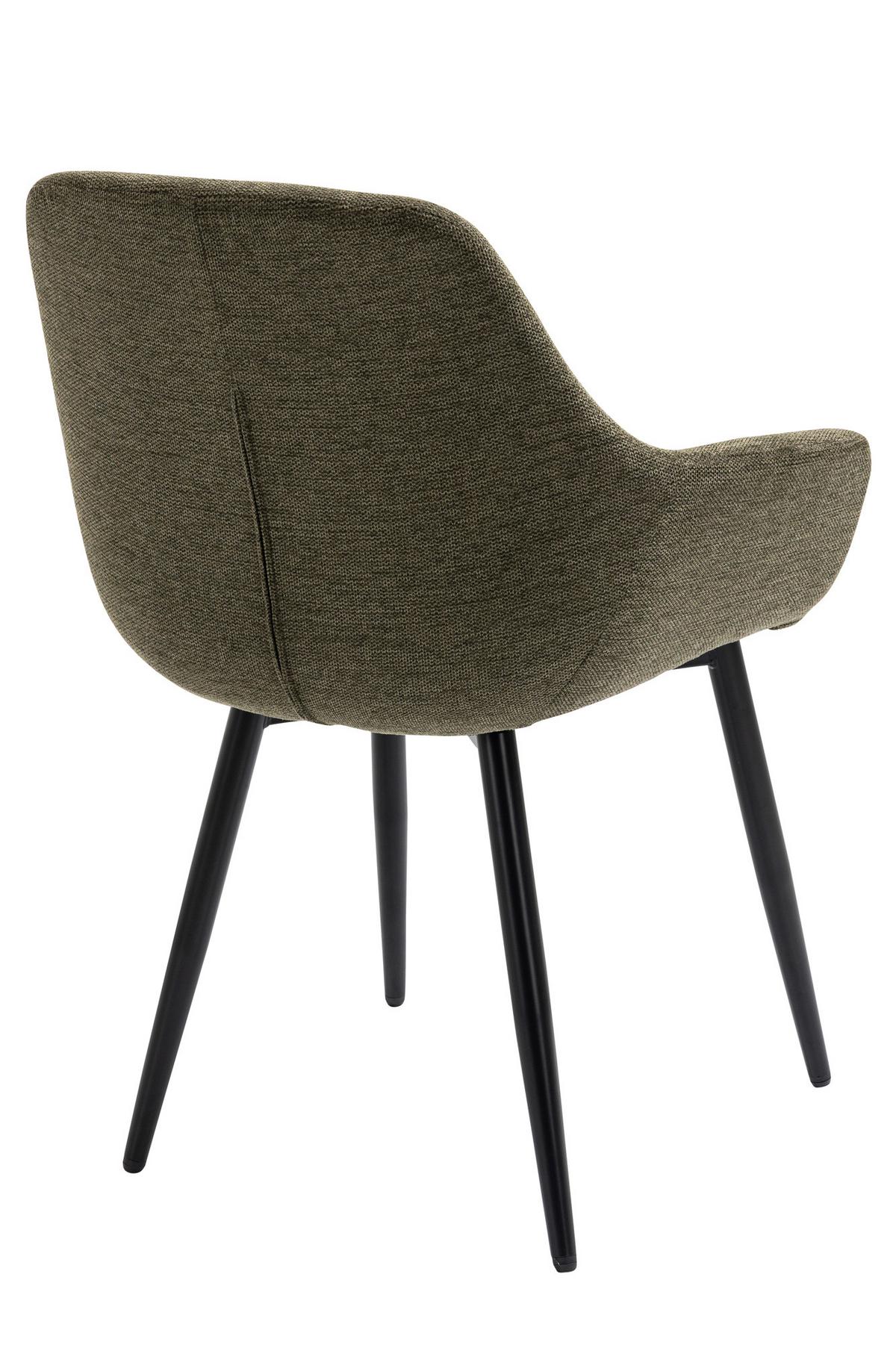 Set Naslanjačev Lena, Zelena, 2-Delni - črna/zelena, Moderno, kovina/tekstil (64/86/59cm) - Livetastic