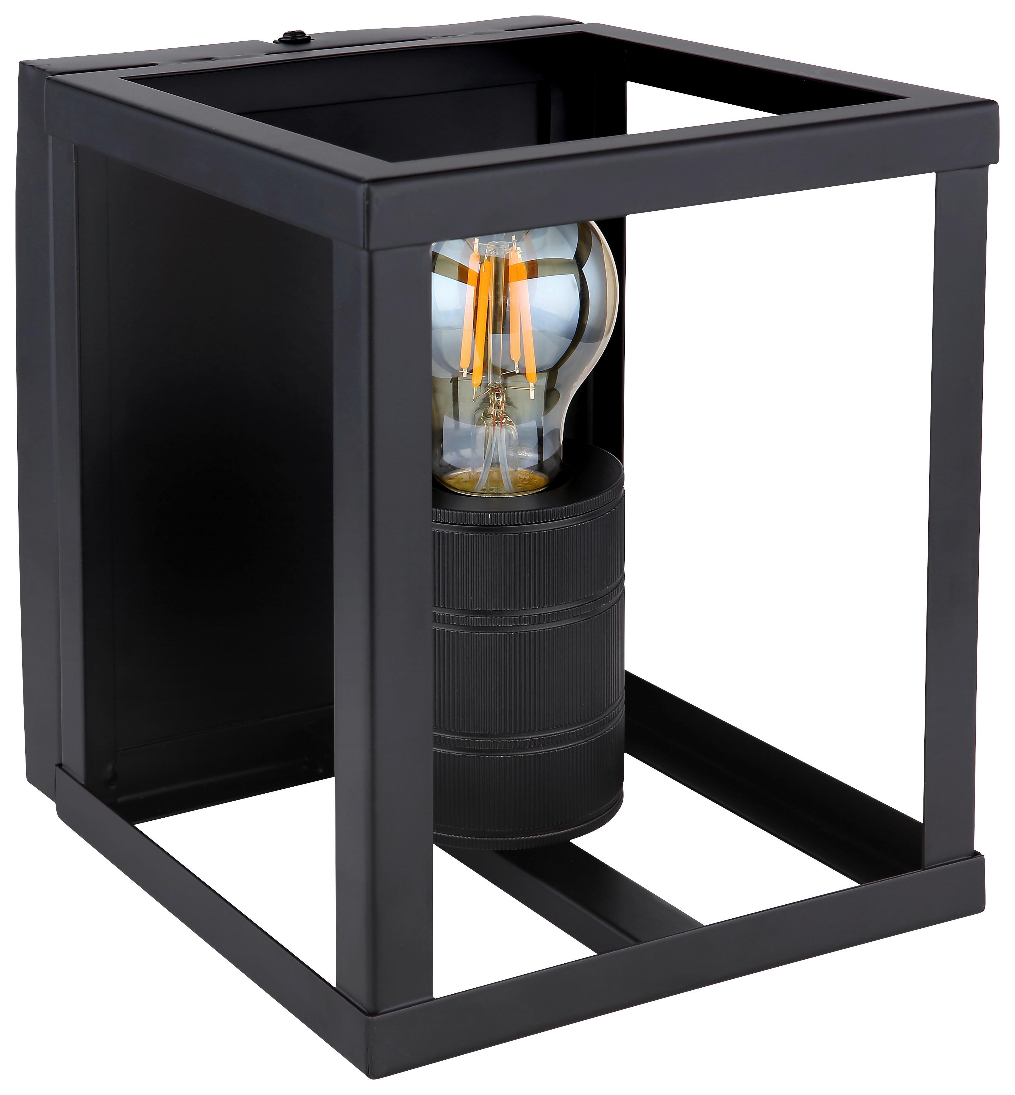 Wandleuchte Hagar max. 60 Watt - Schwarz, Basics, Metall (17/19,5/20cm) - Globo