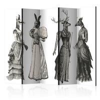 Paravan Chic Zoo I, 5-Delni, Dvostranski - siva/bela, Basics, tekstil/les (225/172/3cm) - artgeist