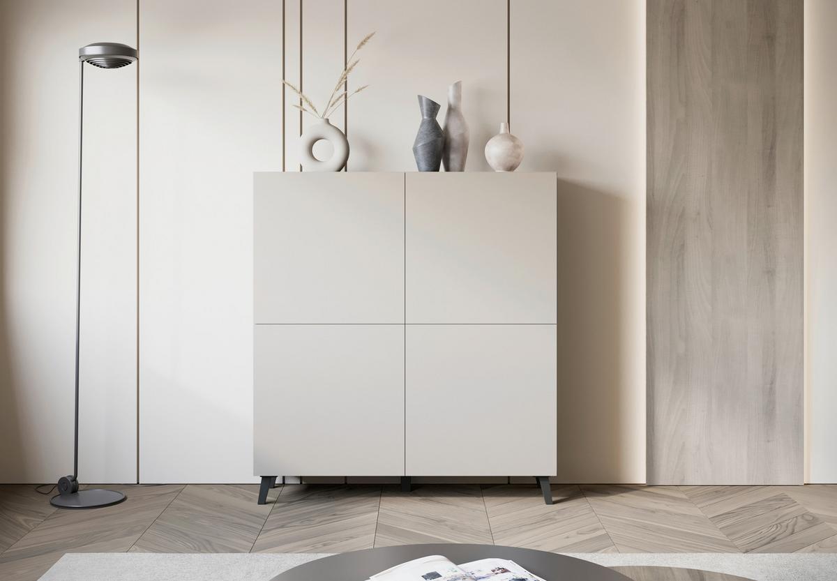 HIGHBOARD HIGHBOARD PHUKET 120 - Kaschmir/Beige, Design, Holzwerkstoff/Kunststoff (120/128/39cm) - Livetastic