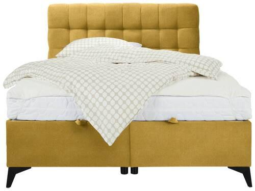 Boxbett in Gelb ca. 140x200cm - Gelb/Schwarz, KONVENTIONELL, Holzwerkstoff/Kunststoff (140/200cm) - Mömax