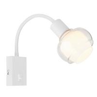 WANDLEUCHTE 54309WW - Klar/Weiss, Design, Glas/Kunststoff (10,5/35,5/46,5cm) - Globo