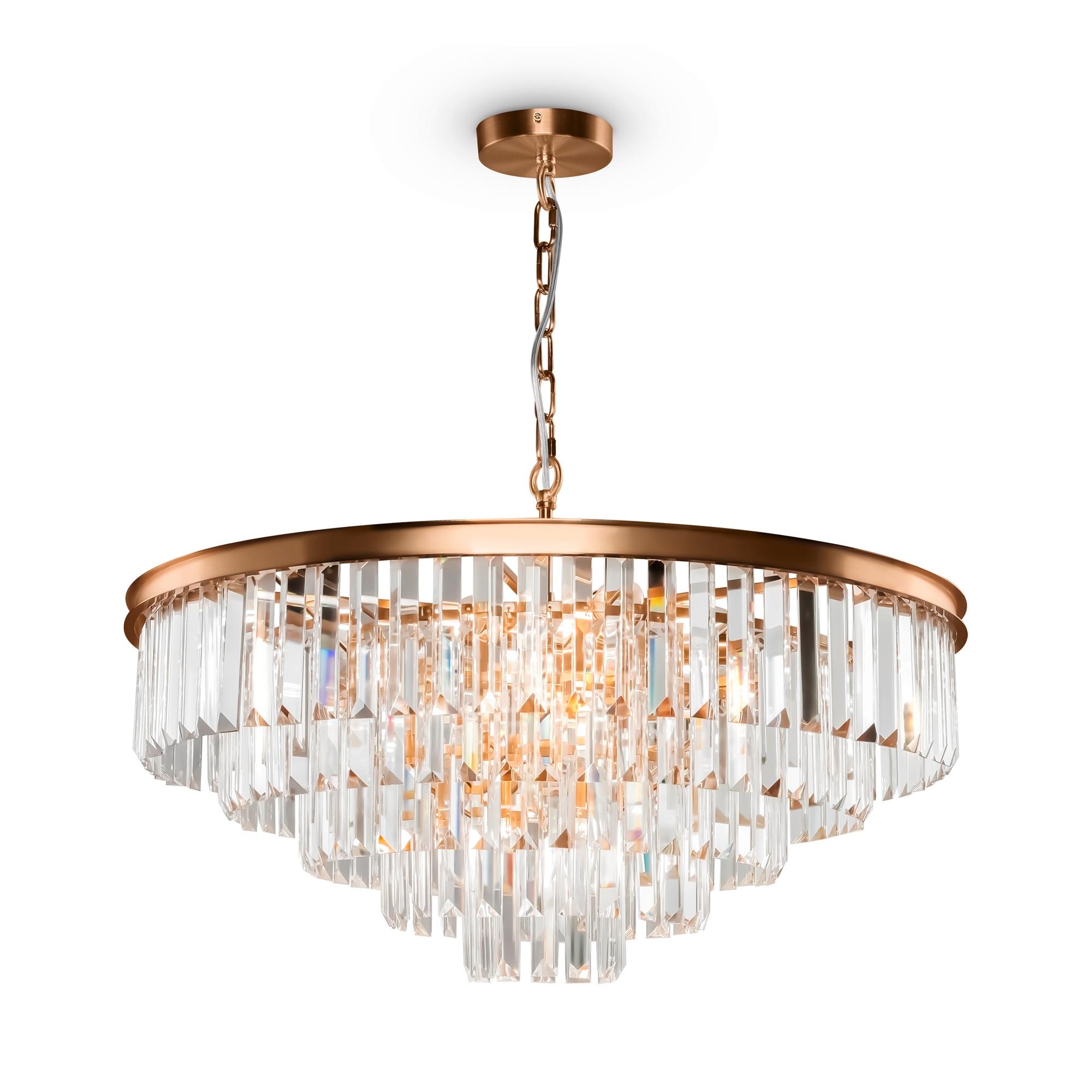 KRONLEUCHTER REVERO - Messingfarben, Trend, Glas/Metall (70/70/45cm) - MAYTONI