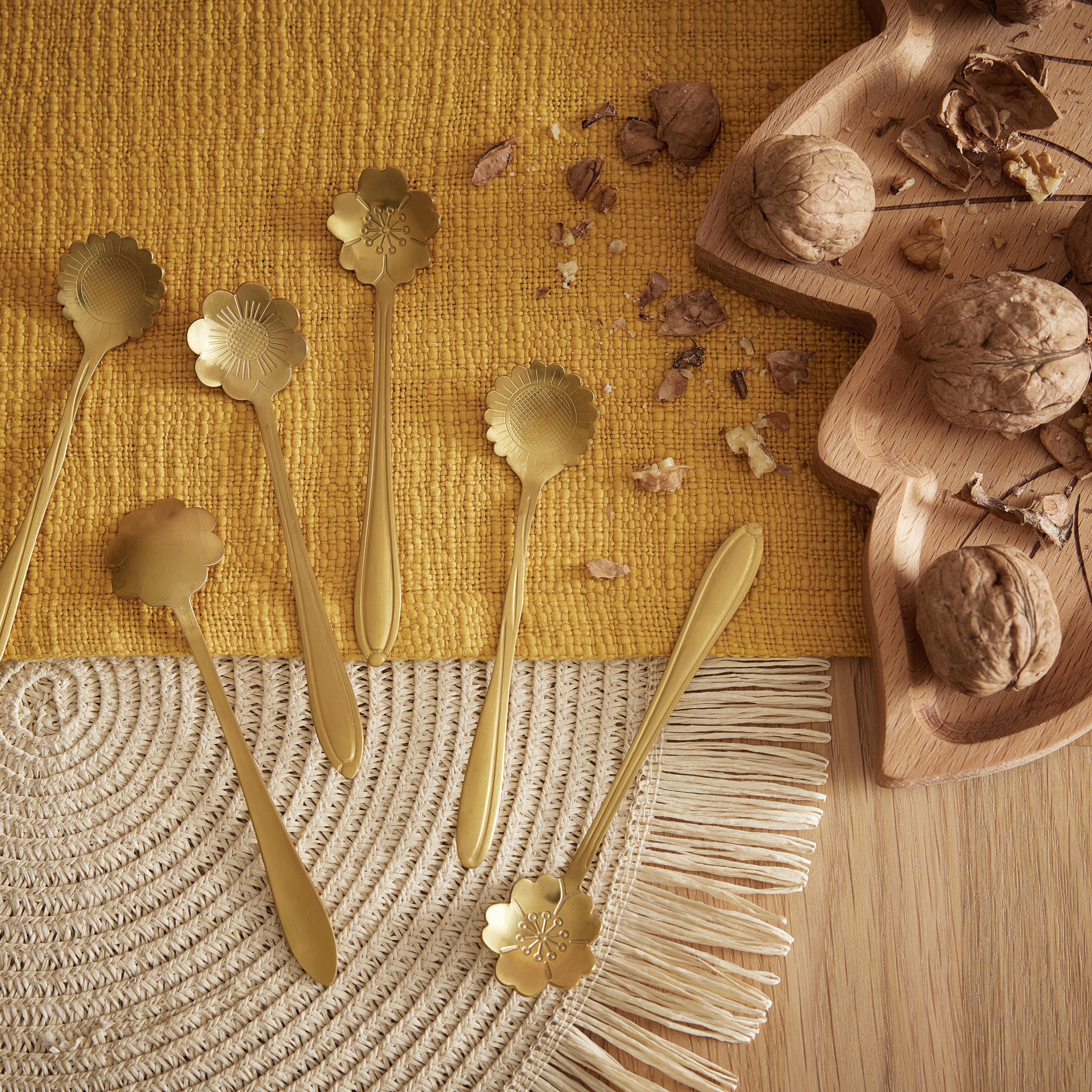 Set Žlic Golden Autumn - zlate barve, Moderno, kovina (10/12cm) - Modern Living