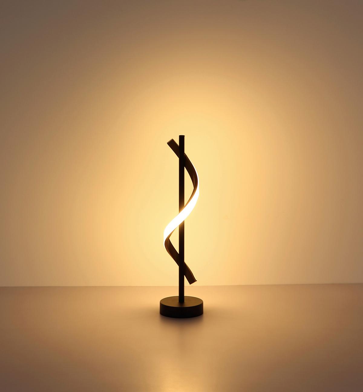 LED-TISCHLEUCHTE 67354T WATKINS - Weiss/Schwarz, Design, Kunststoff/Metall (15,5/49,3cm) - Globo