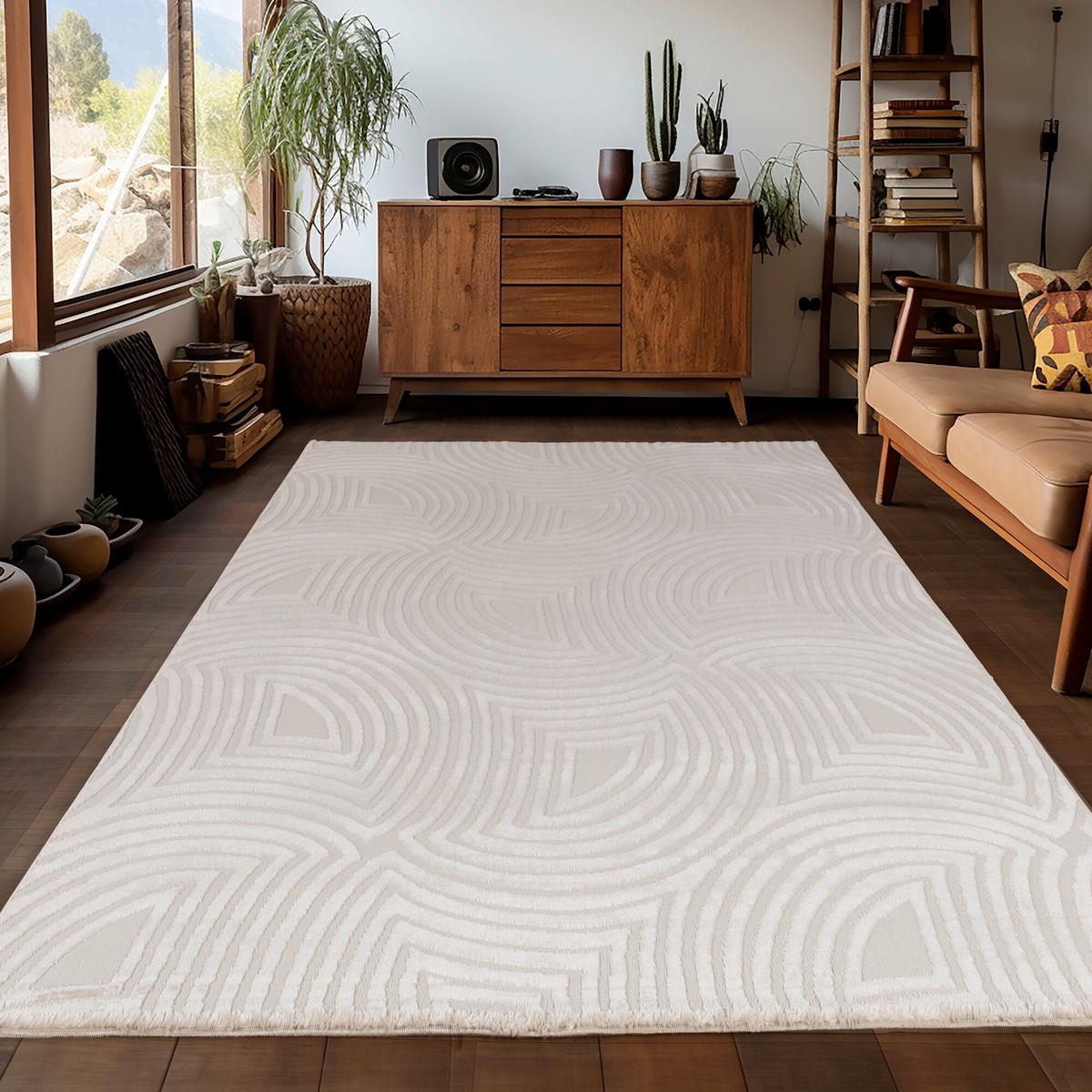 Tkana Preproga Sahara, Bež, 160x200cm - bež, Design, tekstil (160/230cm) - Novel