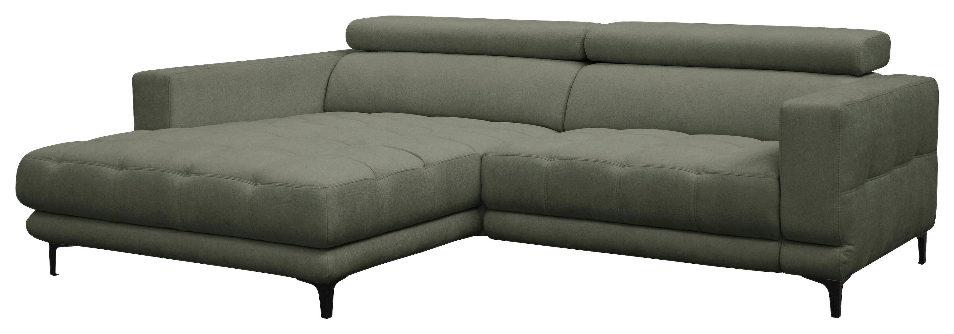Sarokkanapé Aspen - zöld, Konventionell, faalapú anyag/textil (192/264cm)