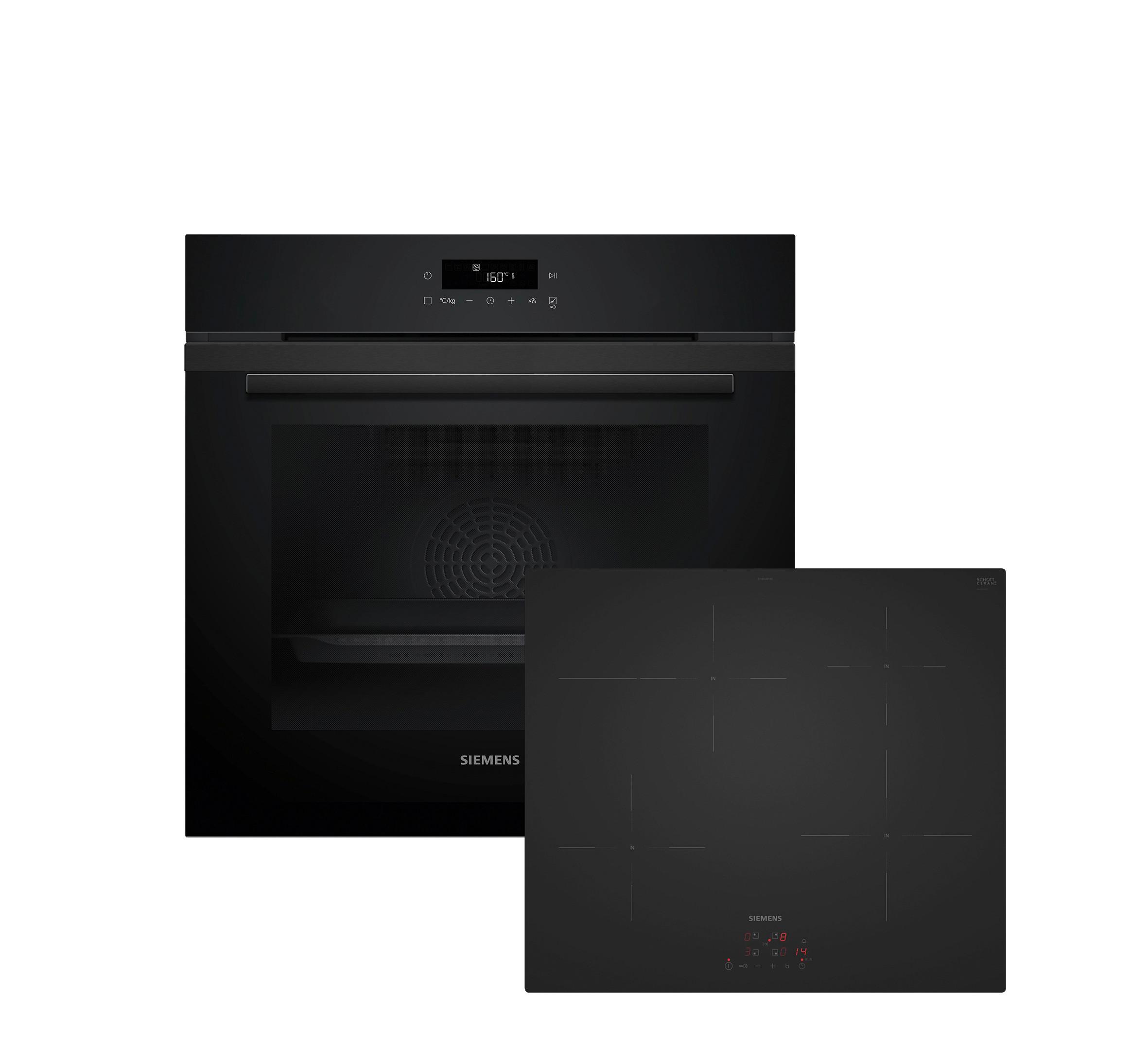 Backofenset PQ31I6BMAT Schwarz - Schwarz, Trend, Glas/Metall (60cm) - Siemens