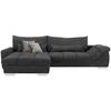 Wohnlandschaft Waikiki in Schwarz - Chromfarben/Schwarz, KONVENTIONELL, Kunststoff/Textil (337/69/228cm) - Mömax