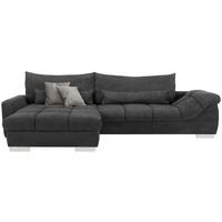 Wohnlandschaft Waikiki in Schwarz - Chromfarben/Schwarz, KONVENTIONELL, Kunststoff/Textil (337/69/228cm) - Mömax
