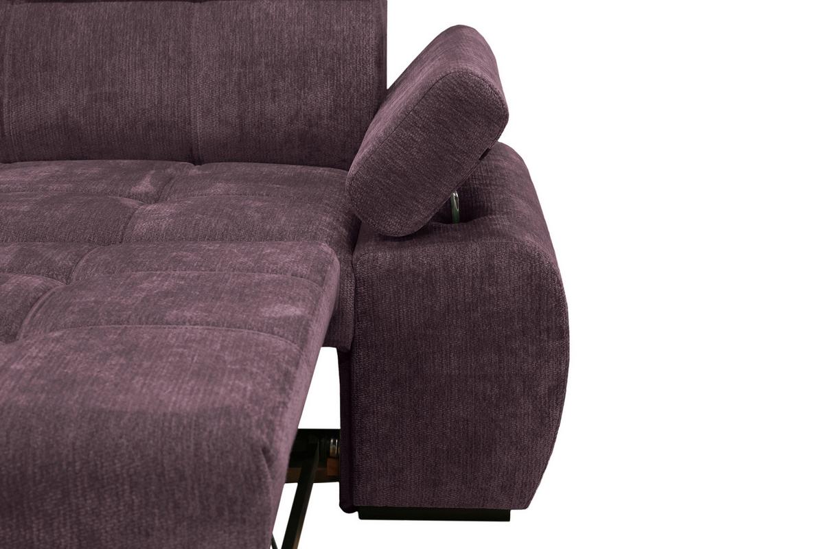 Kutna Garnitura Vegas - boje kupine/crna, Design, drvo/tekstil (173/294cm) - Modern Living