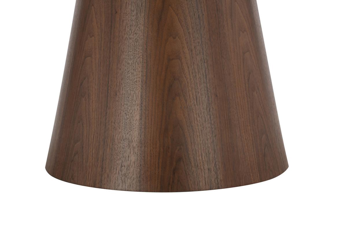 Jedilna Miza Aiden, Bela, Barva Oreha, Ø 120cm - barva oreha/bela, Moderno, leseni material/les (120/75cm) - MID.YOU