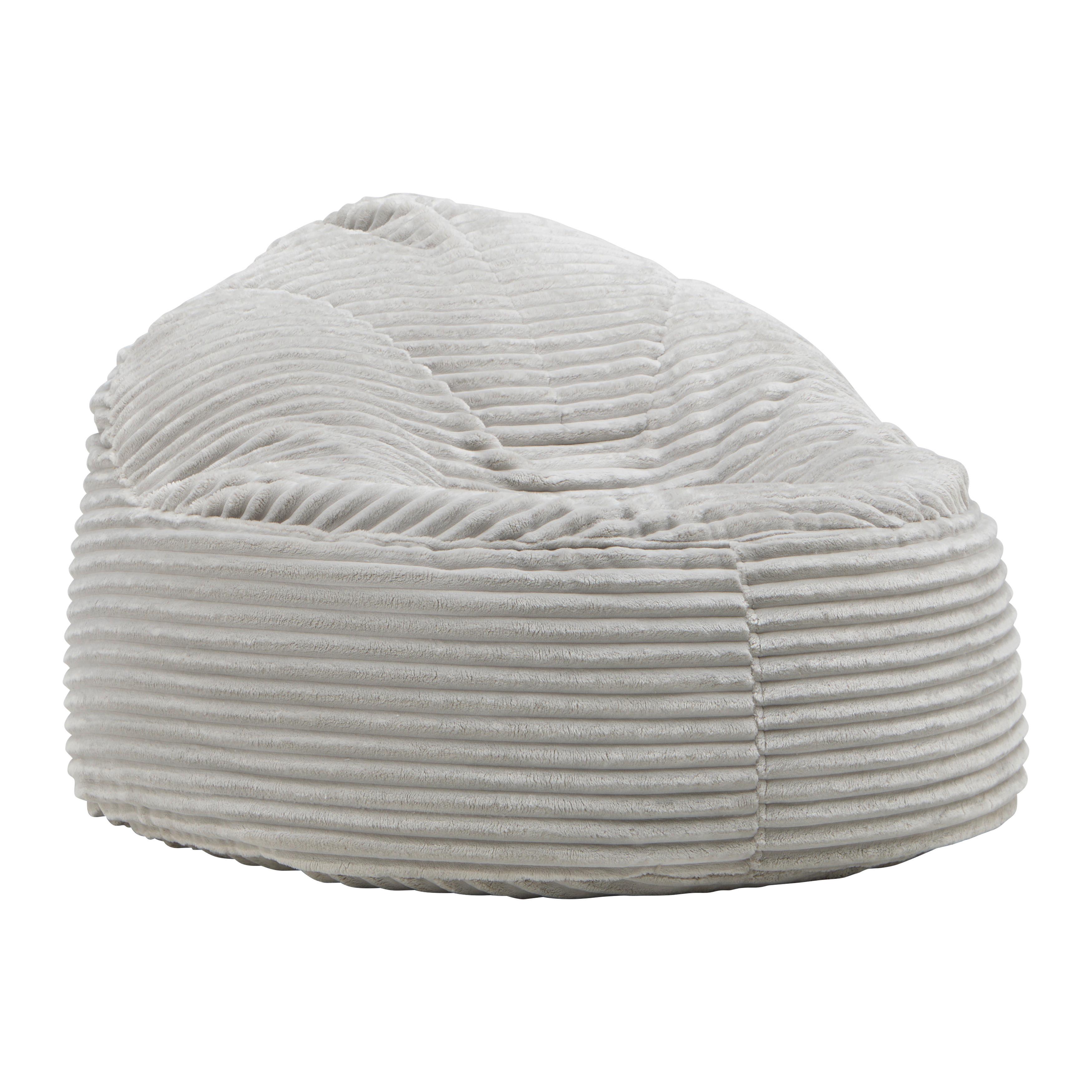 Sitzsack Verreto Hellgrau Cord - Hellgrau, MODERN, Textil (105/80/105cm) - Mömax