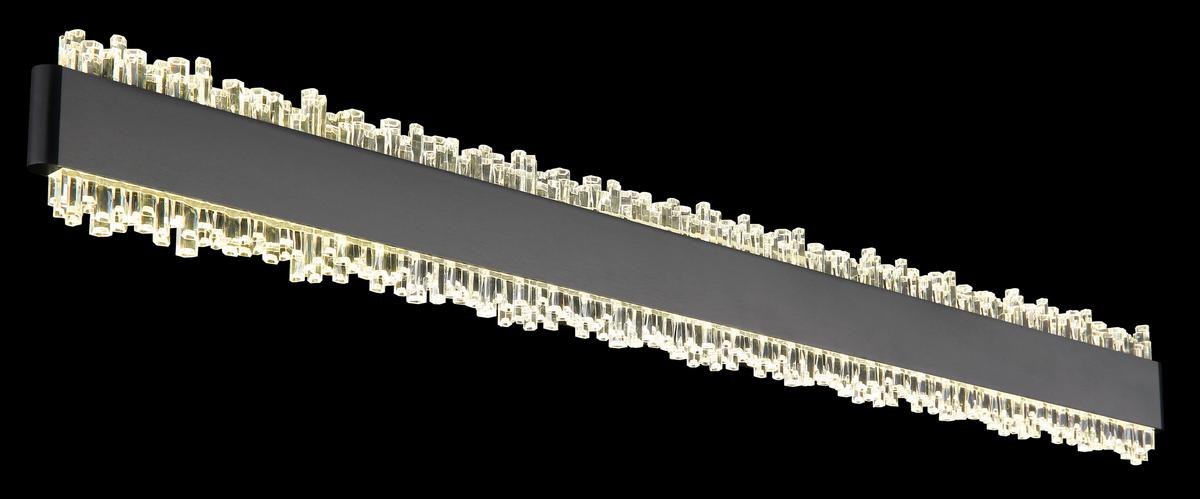 Led Zidna Svjetiljka Stalagmita - siva/prozirno, Design, metal/plastika (70,5/8/4cm) - Globo