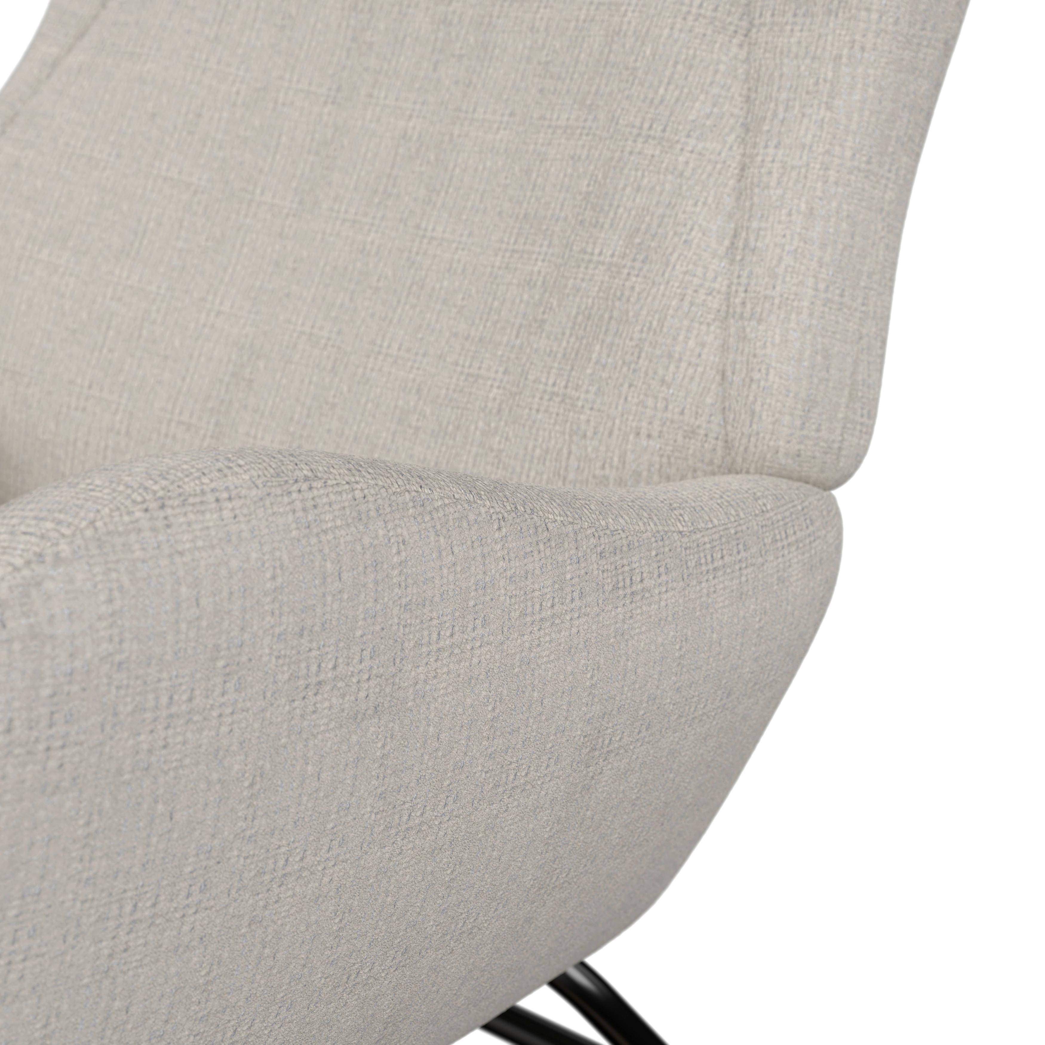 RELAXFÅTÖLJ EMILIO - ljusgrå/naturfärgad, Modern, metall/trä (68/92/87cm) - Bessagi Home