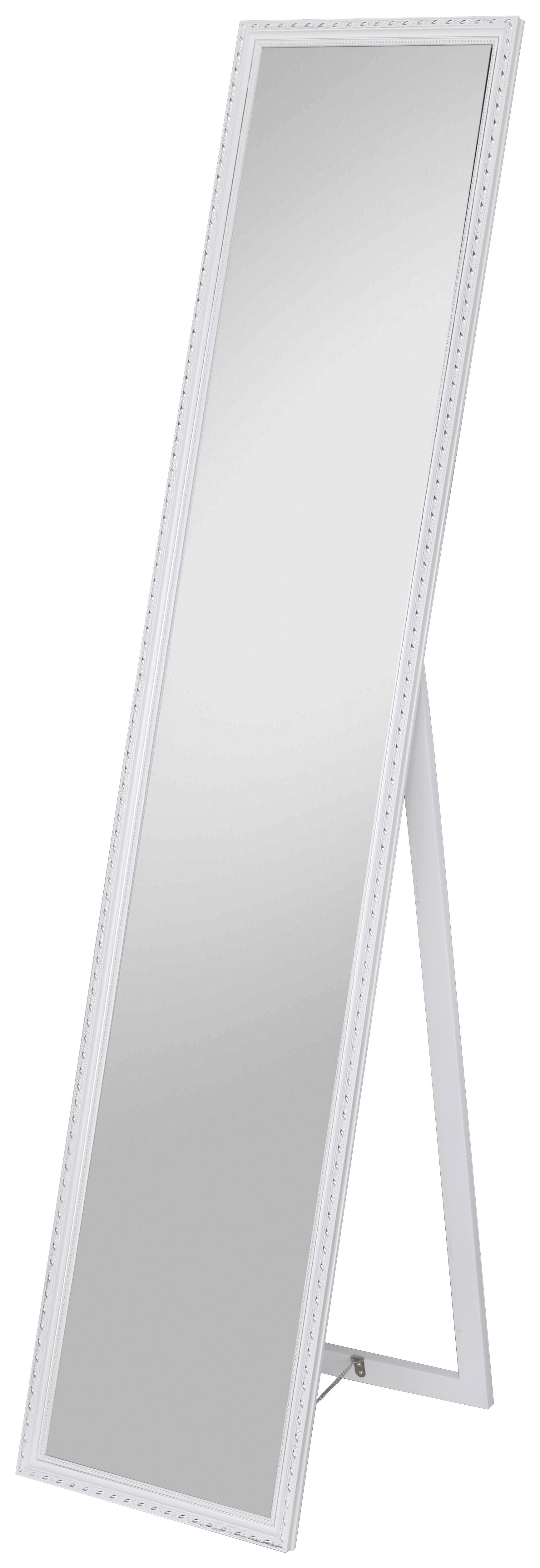 Podno Ogledalo Pisa - bijela/srebrne boje, Moderno, staklo/drvo (34/160/2,3cm) - Modern Living