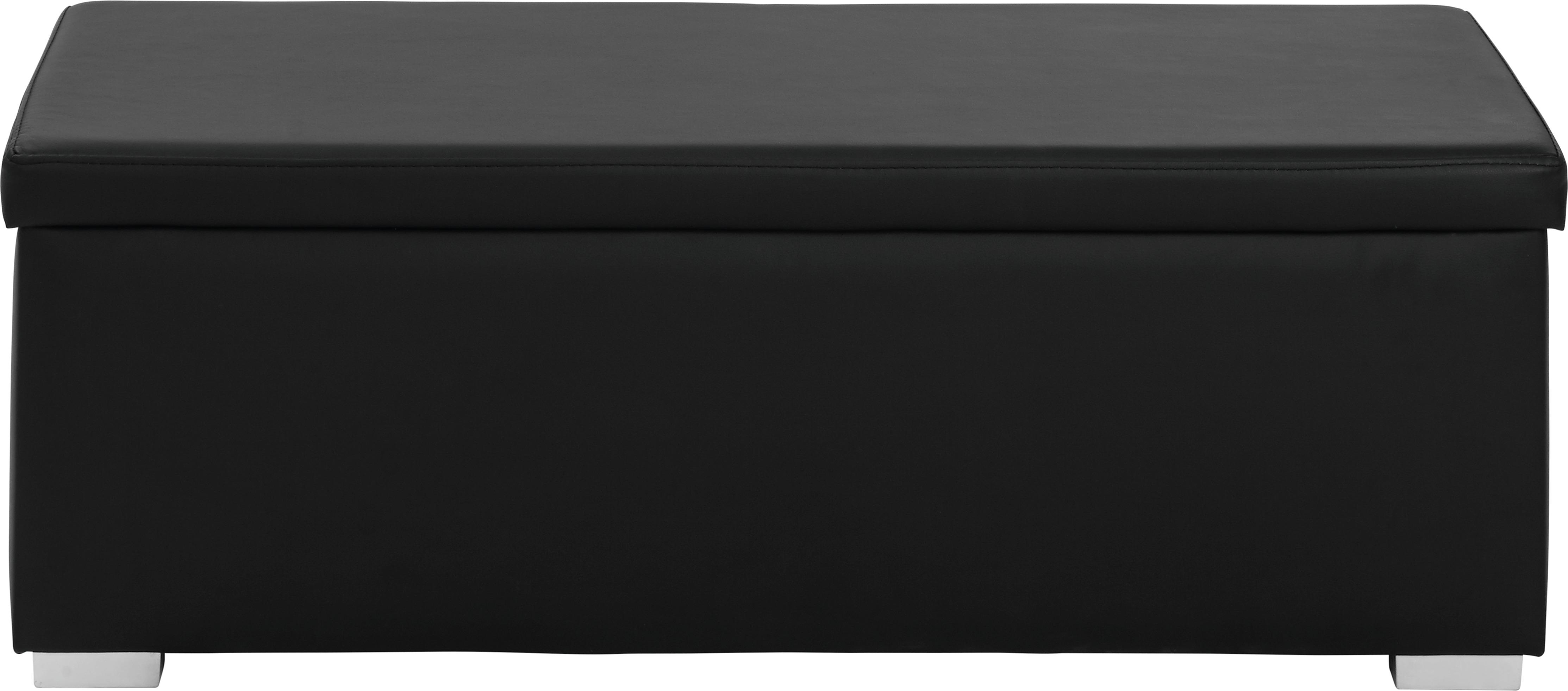 Klop S Skrinjo Universal Ii - črna/srebrna, umetna masa/leseni material (112/40/39cm) - Modern Living
