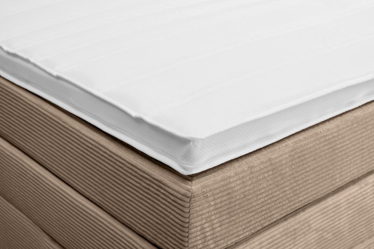 Boxspringbett Malaga ohne Fußteil Braun ca. 180x200cm - Silberfarben/Schwarz, KONVENTIONELL, Holzwerkstoff/Kunststoff (180/200cm) - Premium Living