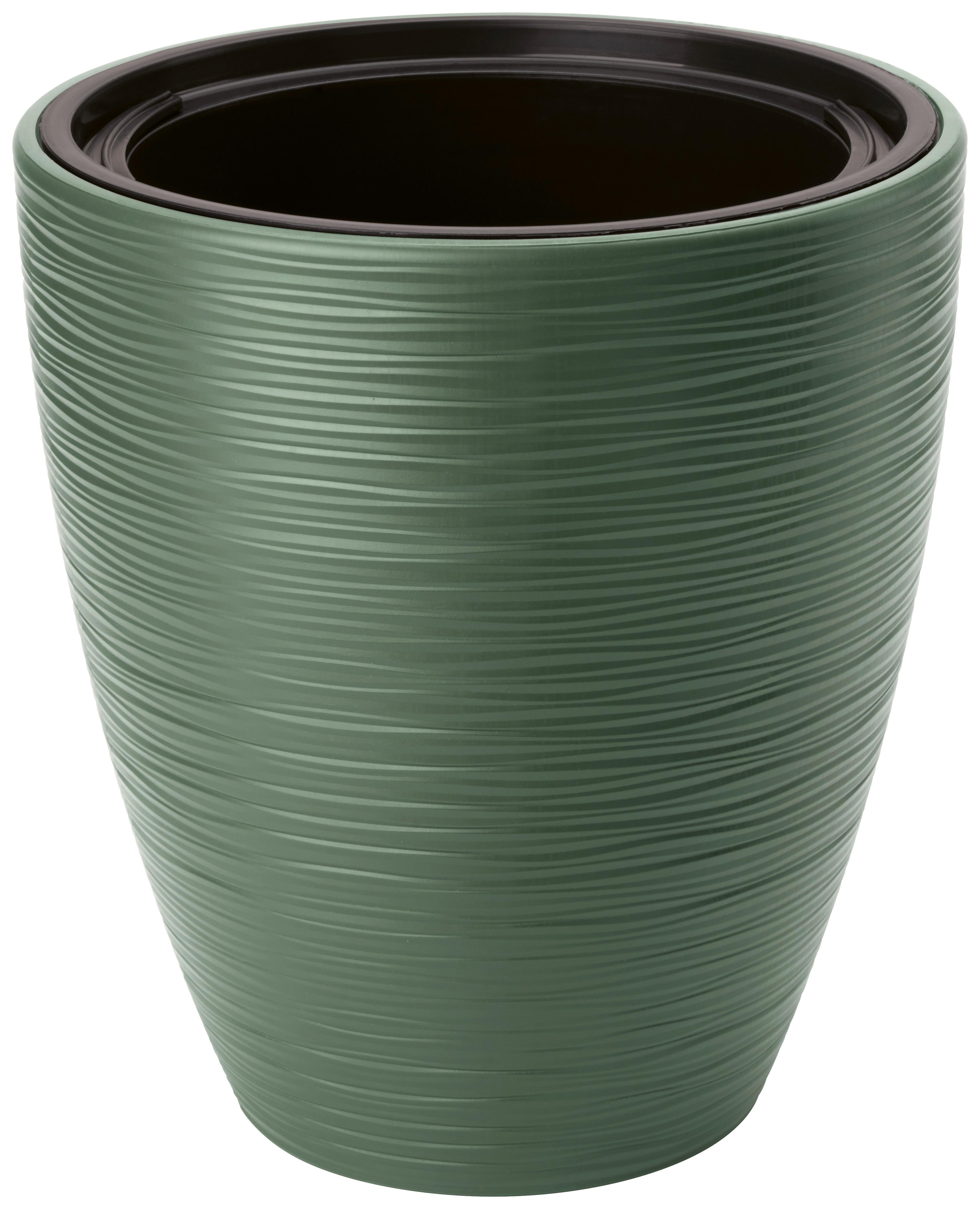 Pflanztopf Gubo in Grün Ø ca. 27cm - Grün, Konventionell, Kunststoff (29/32cm)