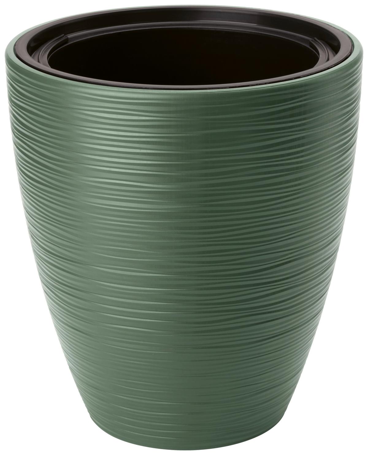 Pflanztopf Gubo in Grün Ø ca. 27cm - Grün, Konventionell, Kunststoff (29/32cm)