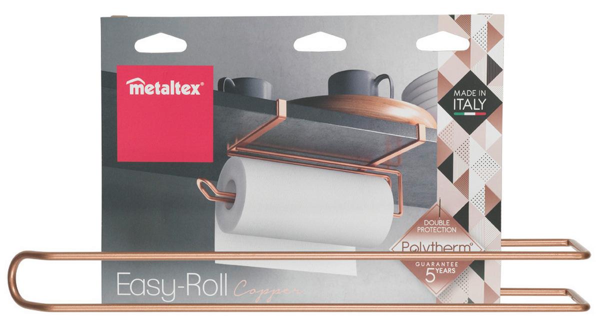 Papírtörlőtartó Easyroll Copper - rézszínű, fém (35/18/10cm) - Metaltex