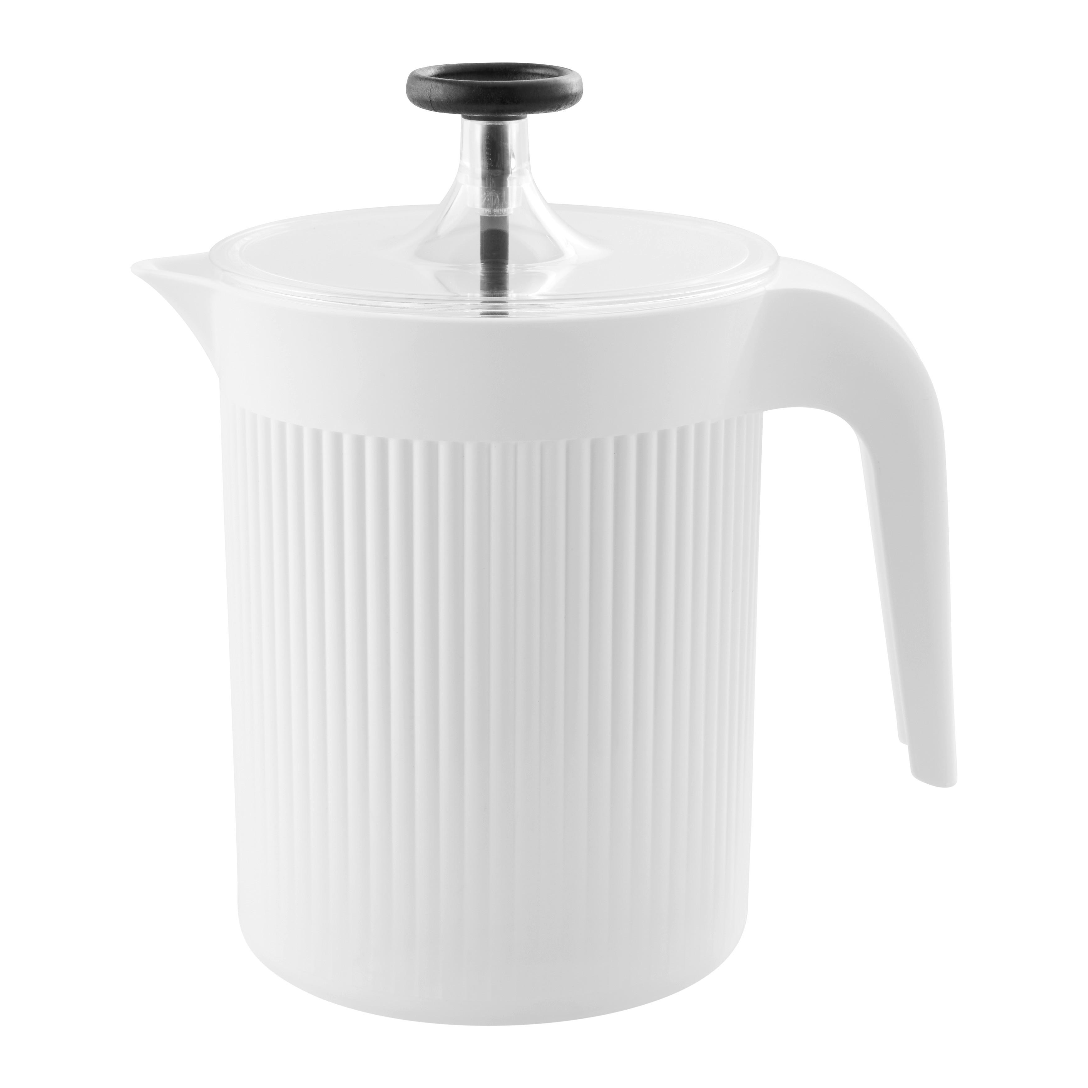 Milchschäumer Diego Weiß 0,5l - Weiß Hochglanz, KONVENTIONELL, Kunststoff (10/14,5/15,3cm) - Mömax