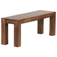 Sitzbank "Mumbai", aus Sheesham - Sheeshamfarben, MODERN, Holz (120/45/35cm) - MID.YOU