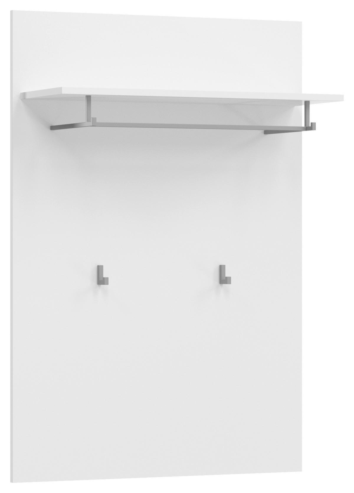Garderobenpaneel Torino ca. 76x110x27 cm Weiß - KONVENTIONELL, Holzwerkstoff (76/110/27cm) - MID.YOU