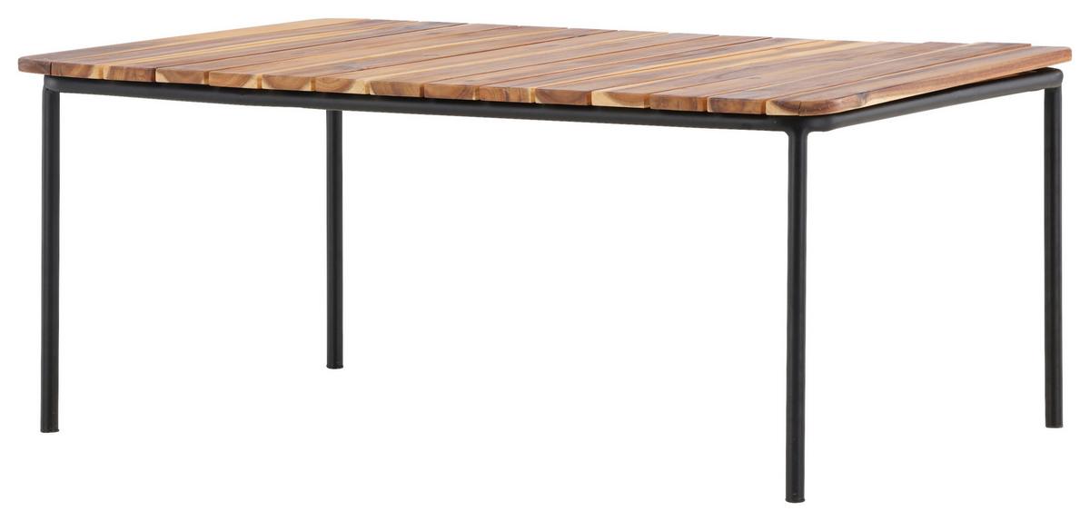 Loungetisch Penh ca. 100x65x40 cm Akazie massiv - Naturfarben, KONVENTIONELL, Holz/Metall (100/65/40cm) - Gardenson