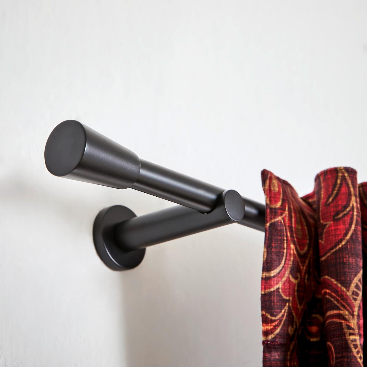 KARNISZ DRĄŻKOWY - ZESTAW 13/16MM TELESKOPGARNITUR MINO - czarny, Design, metal (100-190cm) - Homeware