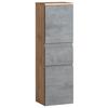 Midischrank Varese ca. 40x130 cm Hellgrau/Eiche - Eiche Wotan/Hellgrau, MODERN, Holzwerkstoff (40/130/35cm) - Held
