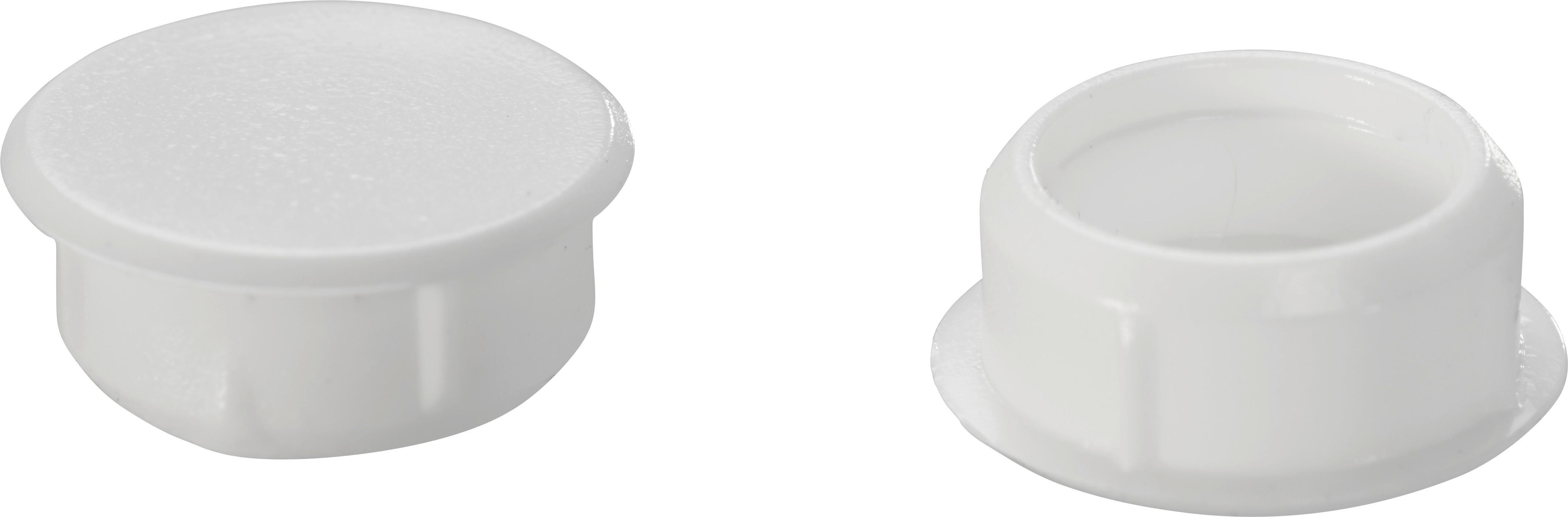 Abdeckkappen Elisa in Weiß 10er Pack - Weiss, Kunststoff (0.9cm)