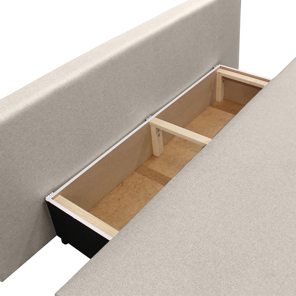 SOFA Z FUNKCJĄ SPANIA MELA - beżowy/czarny, Design, tworzywo sztuczne/tkanina (200/88/87cm) - P & B