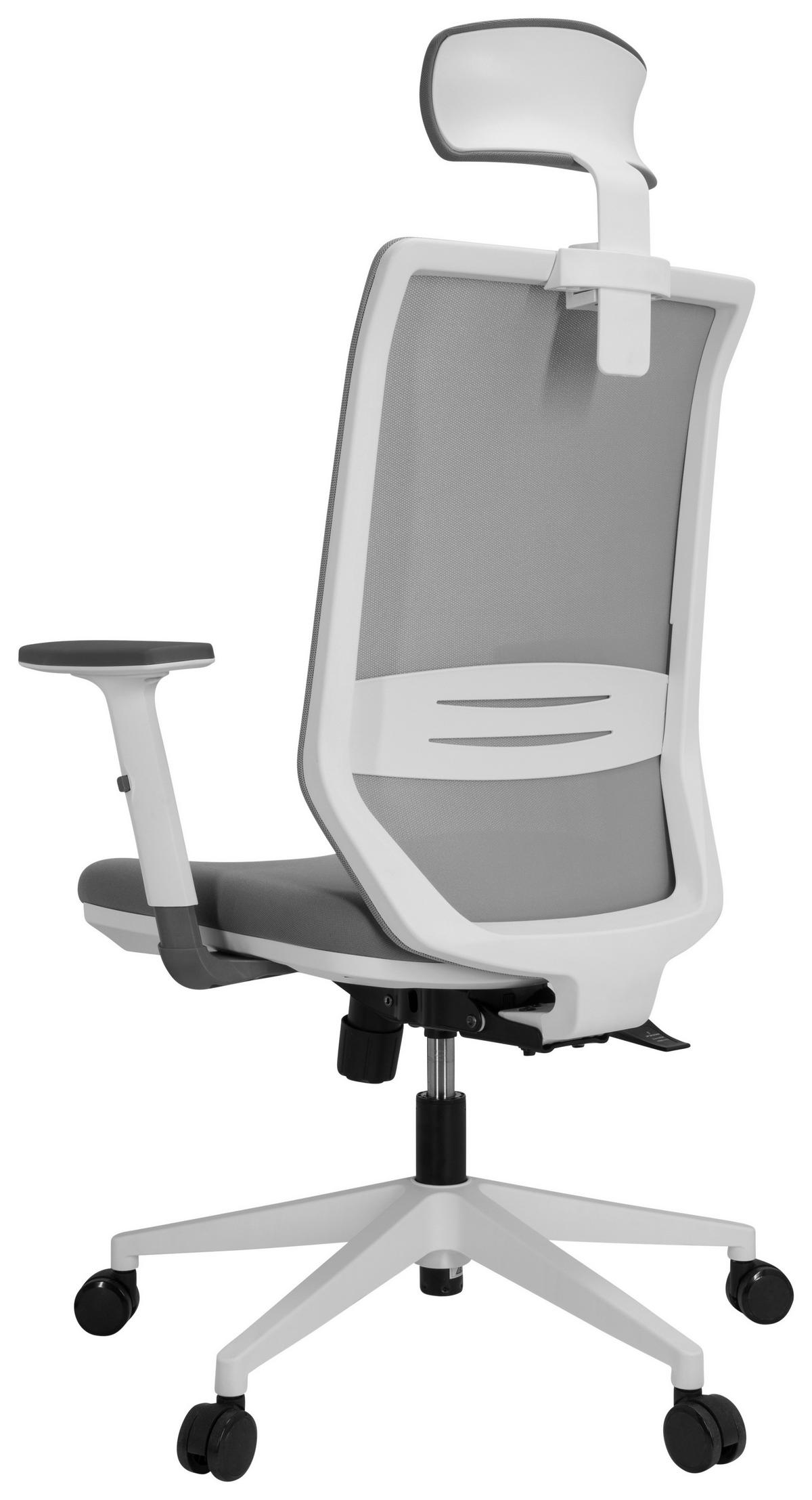 Pisarniški Stol Profondo Pro W, Siva - siva/bela, Basics, umetna masa/tekstil (70/117/62cm) - MID.YOU
