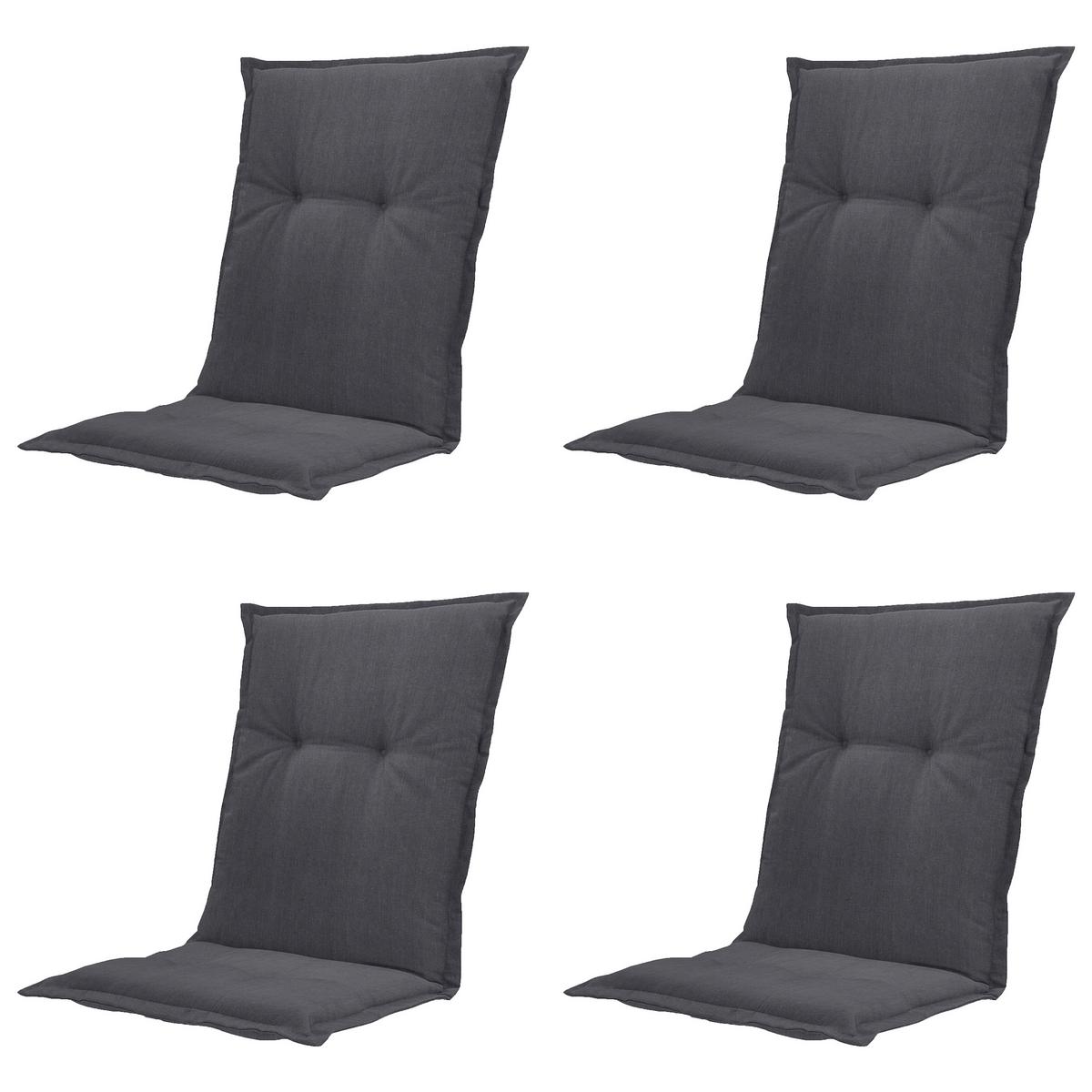 SESSELAUFLAGE BASIC BLACK AUFLAGE NIED - Schwarz, MODERN, Textil (50/2/105cm) - Gardenson