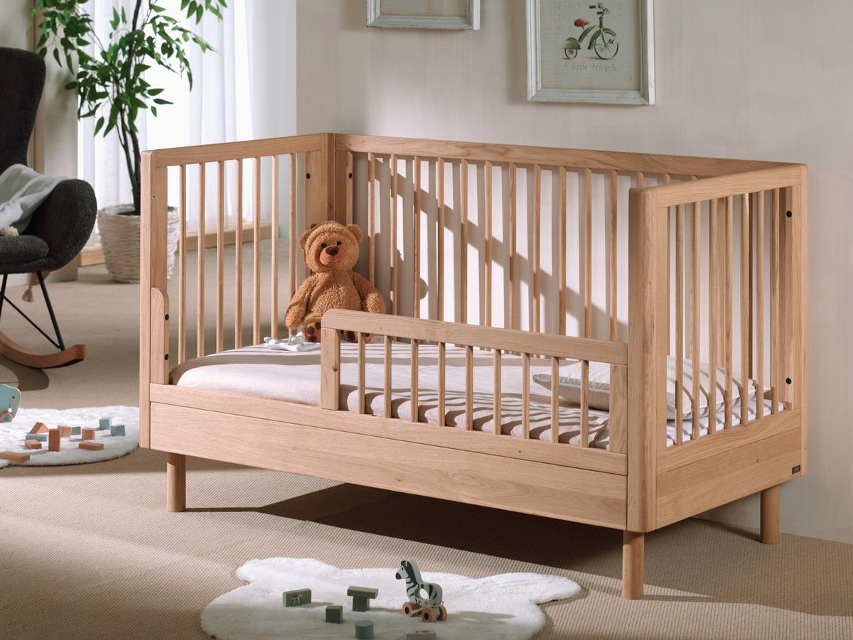 Gitterbett FORREST Naturfarben ca. 70x140 cm Echtholz Eiche - Naturfarben, MODERN, Holz (70/140cm) - Vipack
