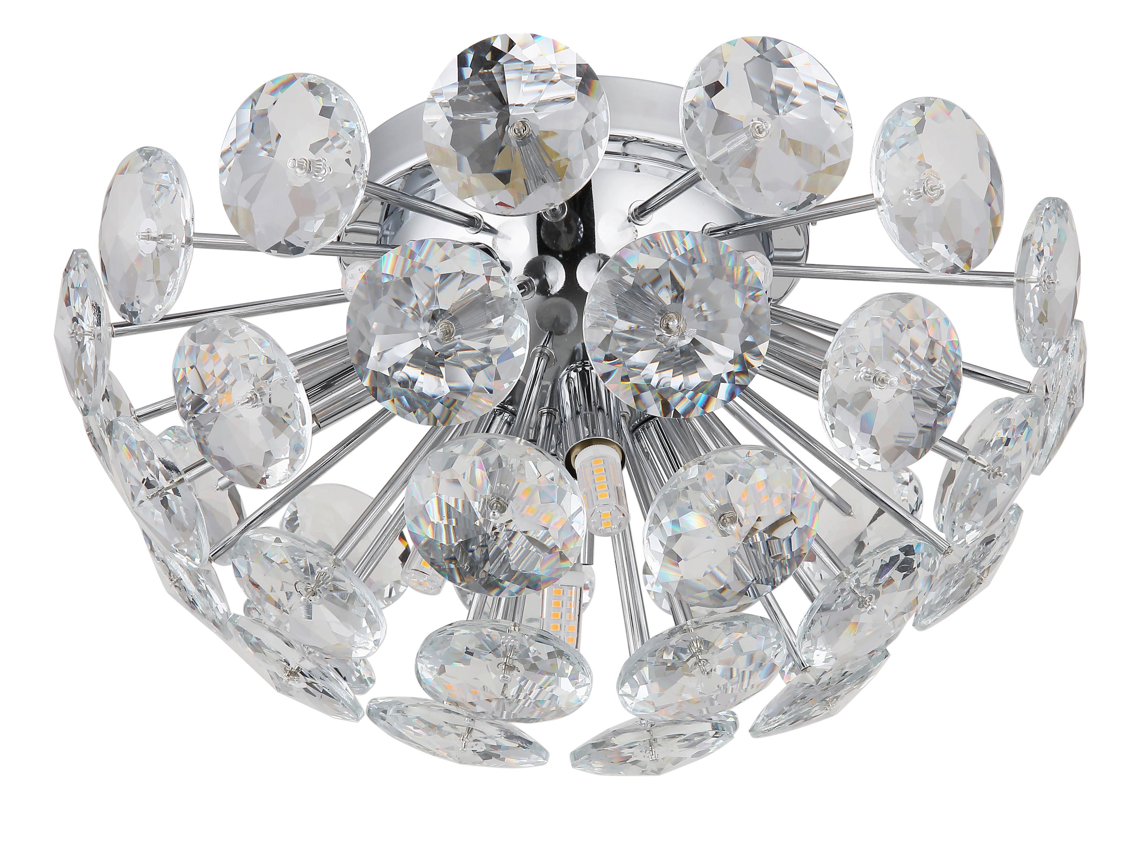Deckenleuchte 16047dc Virina - Klar/Chromfarben, Konventionell, Glas/Metall (39/22cm) - Globo